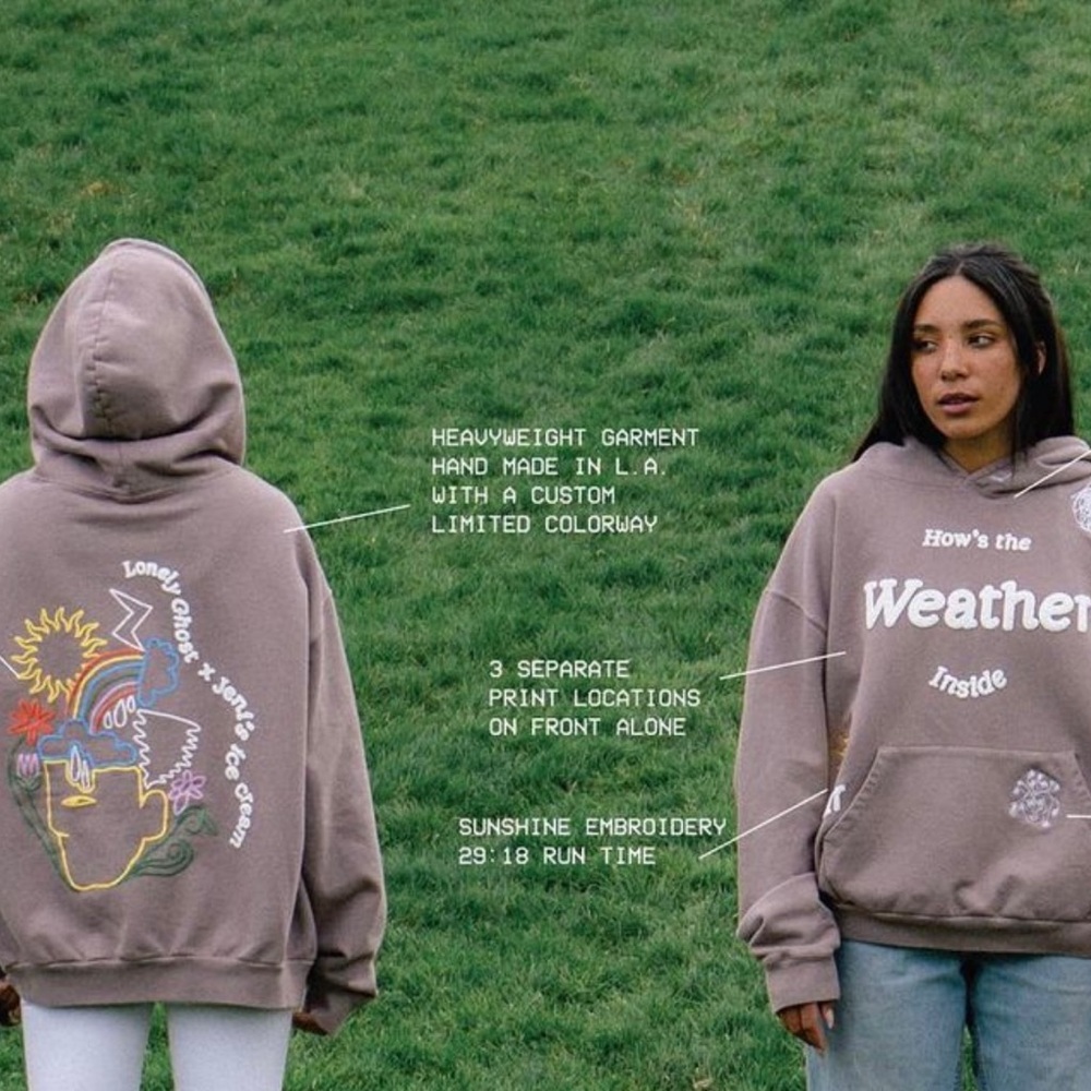 Jenis icecream x lonely ghost hoodie